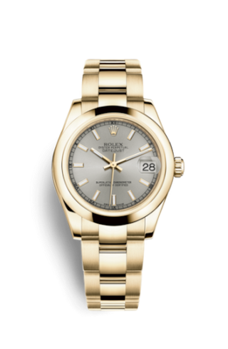 Rolex - 178248-0020  Datejust 31 Yellow Gold Domed / Oyster / Silver