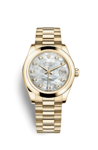 Rolex - 178248-0025  Datejust 31 Yellow Gold Domed / President / MOP