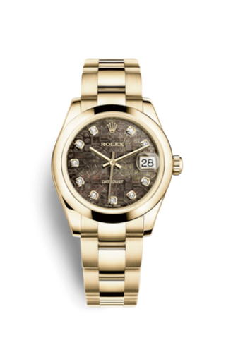 Rolex - 178248-0026  Datejust 31 Yellow Gold Domed / Oyster / Black MOP Computer