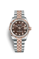 Rolex Datejust 31 Stainless Steel Diamond / Oyster / Purple - Roman (178271-0032)