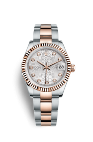 Rolex - 178271-0043  Datejust 31 Rolesor Everose Fluted / Jubilee / Silver Computer