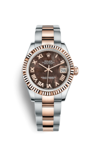 Rolex - 178271-0047  Datejust 31 Rolesor Everose Fluted / Oyster / Black MOP Roman