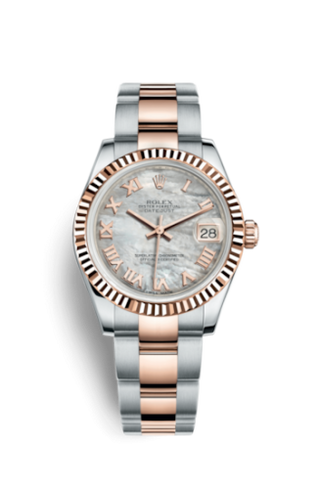 Rolex - 178271-0061  Datejust 31 Rolesor Everose Fluted / Oyster / MOP Roman