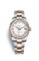 Rolex Datejust 31 Everose Fluted / President / Purple Roman (178271-0066)