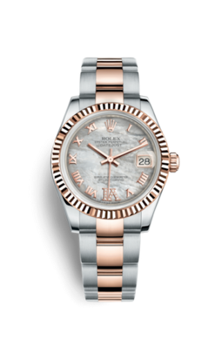 Rolex - 178271-0077  Datejust 31 Rolesor Everose Fluted / Oyster / MOP Roman