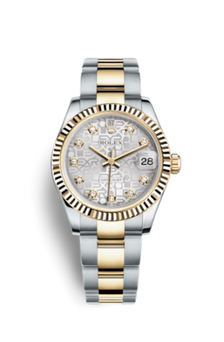 Rolex - 178273-0010  Datejust 31 Rolesor Yellow Fluted / Oyster / Silver Computer