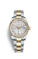 Rolex Datejust 31 White Gold Diamond / President / Paved Roman (178273-0010)