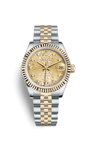 Rolex - 178273-0013  Datejust 31 Rolesor Yellow Fluted / Jubilee / Champagne Computer