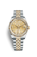 Rolex Datejust 31 Rolesor Yellow Domed Diamond / Jubilee / Champagne Roman (178273-0013)