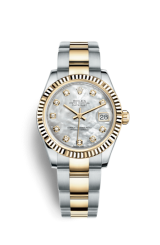 Rolex - 178273-0038  Datejust 31 Rolesor Yellow Fluted / Oyster / MOP