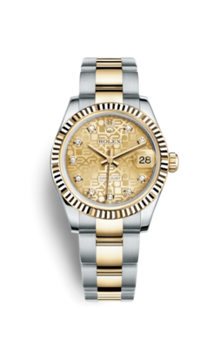 Rolex - 178273-0043  Datejust 31 Rolesor Yellow Fluted / Oyster / Champagne Computer