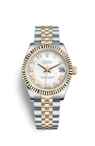 Rolex - 178273-0073  Datejust 31 Rolesor Yellow Fluted / Jubilee / White Roman