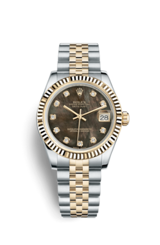 Rolex - 178273-0083  Datejust 31 Rolesor Yellow Fluted / Jubilee / Black MOP