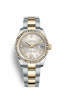 Rolex Datejust 31 Stainless Steel Diamond / Oyster / Dark Rhodium Floral (178273-0094)