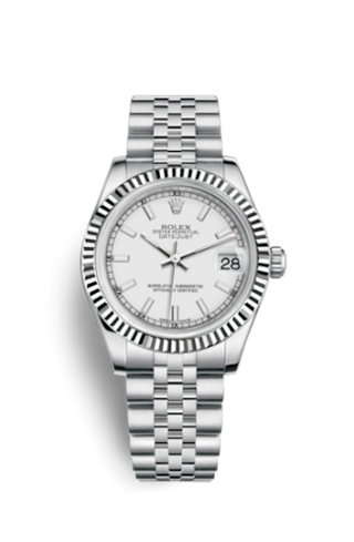 Rolex - 178274-0008  Datejust 31 Stainless Steel Fluted / Jubilee / White