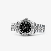 Rolex - 178274-0014  Datejust 31 Stainless Steel Fluted / Jubilee / Black - Diamond