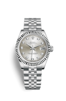 Rolex Datejust 31 Stainless Steel Fluted / Jubilee / Black - Diamond (178274-0018)