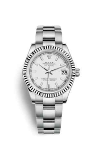 Rolex - 178274-0024  Datejust 31 Stainless Steel Fluted / Oyster / White