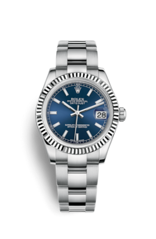 Rolex - 178274-0038  Datejust 31 Stainless Steel Fluted / Oyster / Blue