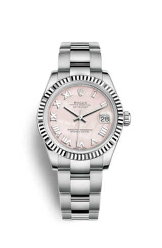 Rolex - 178274-0068  Datejust 31 Stainless Steel Fluted / Oyster / Pink MOP - Roman