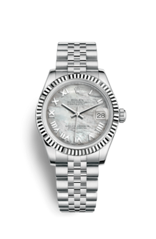 Rolex - 178274-0071  Datejust 31 Stainless Steel Fluted / Jubilee / MOP Roman