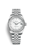 Rolex Datejust 31 Rolesor Everose Domed Diamond / Oyster / Silver Computer (178274-0073)