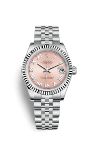 Rolex - 178274-0077  Datejust 31 Stainless Steel Fluted / Jubilee / Pink Roman