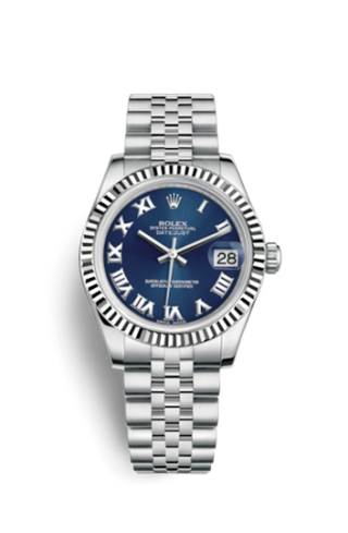 Rolex - 178274-0081  Datejust 31 Stainless Steel Fluted / Jubilee / Blue - Roman