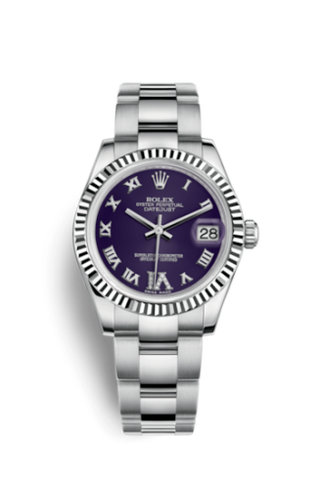 Rolex - 178274-0087  Datejust 31 Stainless Steel Fluted / Oyster / Purple - Roman