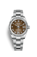 Rolex Datejust 31 Stainless Steel Domed Diamond / Oyster / White - Roman (178274-0089)