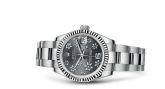 Rolex - 178274-0091  Datejust 31 Stainless Steel Fluted / Oyster / Dark Rhodium Floral