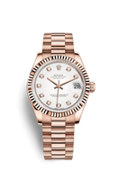 Rolex Datejust 31 White Gold Diamond / President / Pink (178275f-0011)