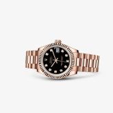 Rolex - 178275f-0020  Datejust 31 Everose Fluted  President Black Diamonds