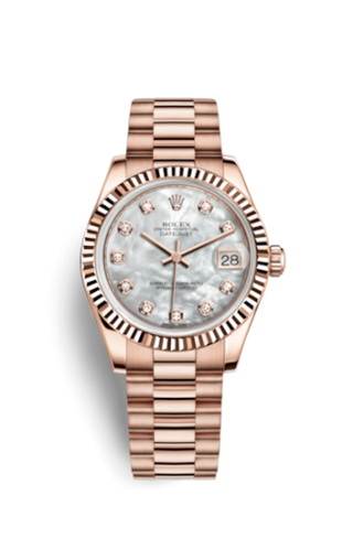 Rolex - 178275f-0025  Datejust 31 Everose Fluted / President / MOP