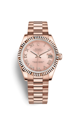 Rolex - 178275f-0029  Datejust 31 Everose Fluted / President / Pink Roman