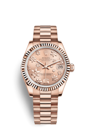 Rolex - 178275f-0032  Datejust 31 Everose Fluted / President / Pink Floral