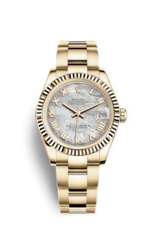 Rolex - 178278-0041  Datejust 31 Yellow Gold Fluted / Oyster / MOP Roman