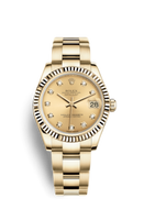 Rolex Datejust 31 Yellow Gold Fluted / President / Black MOP Computer (178278-0046)