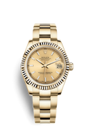 Rolex Datejust 31 Rolesor Everose Domed / Jubilee / Black Roman (178278-0070)