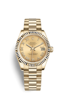 Rolex Datejust 31 Stainless Steel Domed Diamond / Jubilee / Black - Roman (178278-0117)