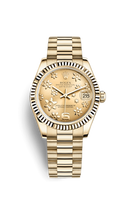 Rolex Datejust 31 Yellow Gold Fluted / President / Silver Roman (178278-0119)