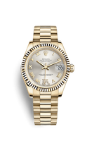 Rolex Datejust 31 Yellow Gold Fluted / President / Olive  Roman (178278-0121)