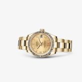 Rolex - 178278-0133  Datejust 31 Yellow Gold Fluted / Oyster / Champagne Roman