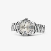 Rolex - 178279-0080  Datejust 31 White Gold Fluted / President / Silver Diamonds & Sapphires