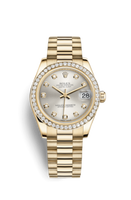 Rolex Datejust 31 Yellow Gold Diamond / President / Black MOP Computer (178288-0012)