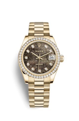 Rolex - 178288-0016  Datejust 31 Yellow Gold Diamond / President / Black MOP Computer