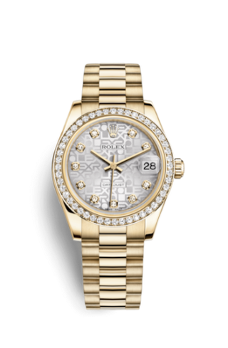 Rolex - 178288-0028  Datejust 31 Yellow Gold Diamond / President / Silver Computer