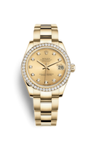 Rolex Datejust 31 Rolesor Yellow Fluted / Oyster / Silver Computer (178288-0041)