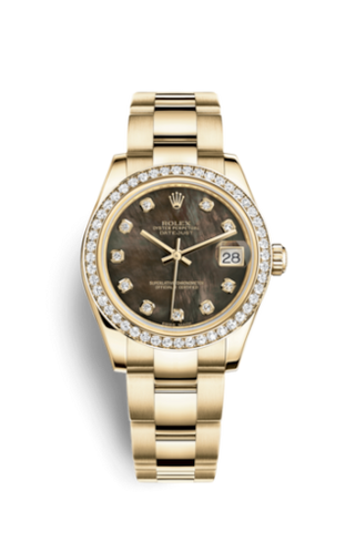 Rolex - 178288-0070  Datejust 31 Yellow Gold Diamond / Oyster / Black MOP