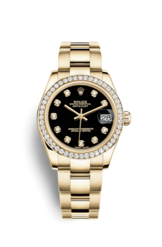 Rolex - 178288-0071  Datejust 31 Yellow Gold Diamond / Oyster / Black Diamond